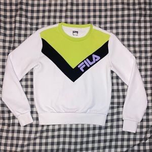 FILS sweater, white black and purple, sweat-shirt